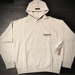 Fear of God Essentials Light Gray Hoodie